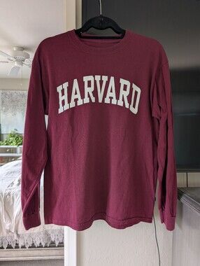 IvySport "Harvard" Crimson Burgundy Red Long-Sleeved T-Shirt - Medium